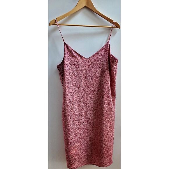 Joe Fresh Slip Sundress / Cami Sheath Light Mini WOM MED Red White Bow Back Cute - Picture 3 of 11
